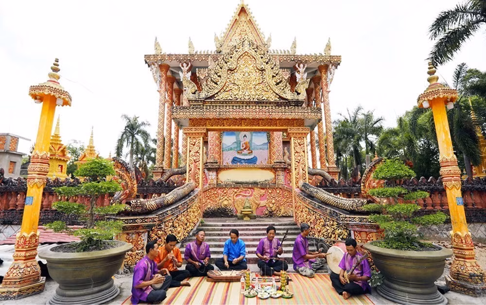 Nghệ thuật nhạc trống lớn: "Báu vật" tinh thần của người Khmer ở Cà Mau ảnh 1
