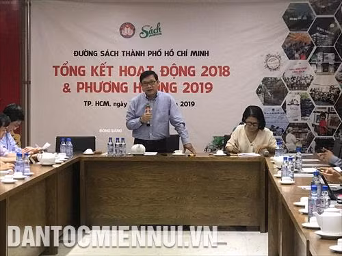 Quang cảnh lễ tổng kết hoạt động năm 2018 của Đường sách thành phố Hồ Chí Minh. Ảnh: Thu Hương