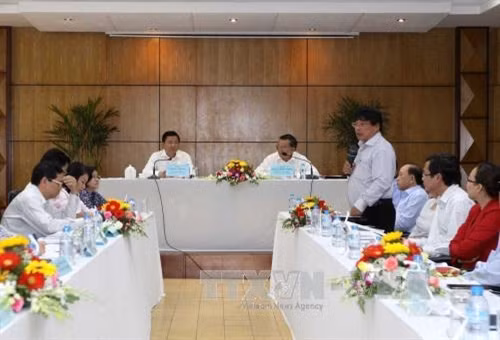 Quang cảnh buổi làm việc. Ảnh: Thanh Vũ-TTXVN