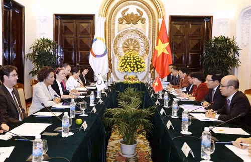 Quang cảnh cuộc hội đàm. Ảnh: An Đăng - TTXVN