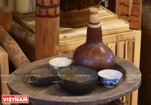 Mâm cơm sử dụng trong bữa ăn hàng ngày của người Churu.