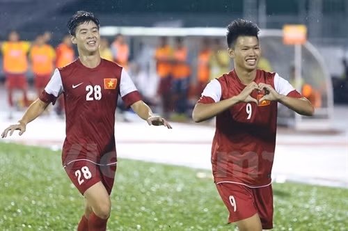 Một trận đấu tuyệt vời của hàng công U21 Việt Nam. (Ảnh: Minh Chiến/Vietnam+)