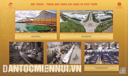 Những hình ảnh giới thiệu về tỉnh Sóc Trăng trong quá trình xây dựng và phát triển. Ảnh: Ban tổ chức