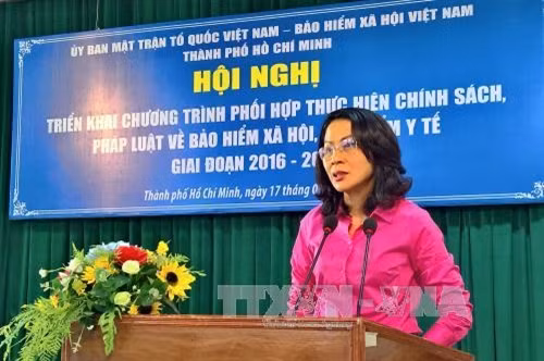 Bà Nguyễn Thị Thu, Phó Chủ tịch UBND Thành phố Hồ Chí Minh phát biểu tại hội nghị. Ảnh: Thế Anh – TTXVN