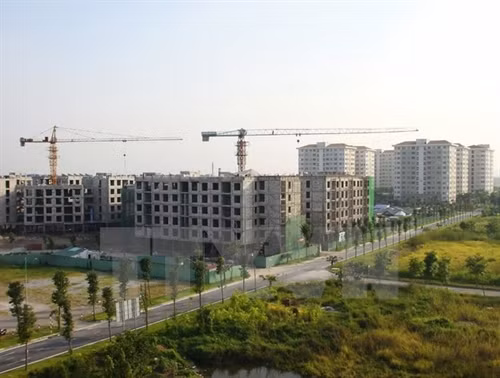 Một góc dự án nhà ở thu nhập thấp Đặng Xá, huyện Gia Lâm (giai đoạn 2). Ảnh: Tuấn Anh/TTXVN