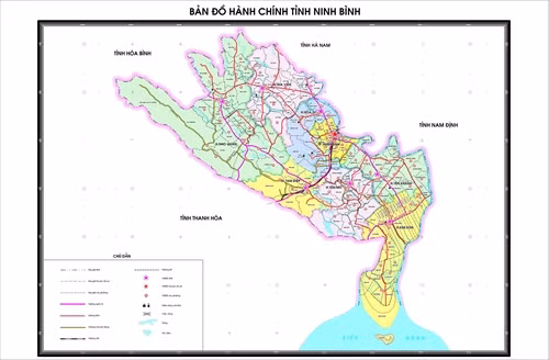 Bản đồ hành chính tỉnh Ninh Bình. Ảnh: ninhbinh.gov.vn