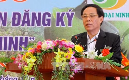 Ông Nguyễn Văn Khánh, Phó Chủ tịch UBND tỉnh Yên Bái phát biểu tại buổi lễ. Ảnh: Thế Duyệt – TTXVN