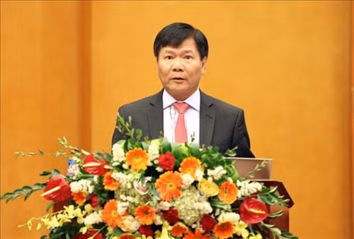 GS.TS Nguyễn Quang Thuấn, Chủ tịch Viện Hàn lâm Khoa học xã hội Việt Nam phát biểu khai mạc hội thảo. Ảnh: TTXVN phát