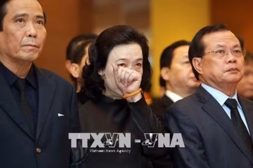 Các đồng chí lãnh đạo, nguyên lãnh đạo Đảng, Nhà nước dự Lễ truy điệu đồng chí Phan Văn Khải. Ảnh: TTXVN