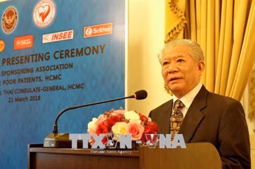 Ông Trần Thành Long, Chủ tịch SAPP, phát biểu tại buổi lễ. Ảnh : Thế Anh-TTXVN
