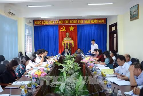 Quang cảnh buổi làm việc. Ảnh: Ngọc Minh - TTXVN.