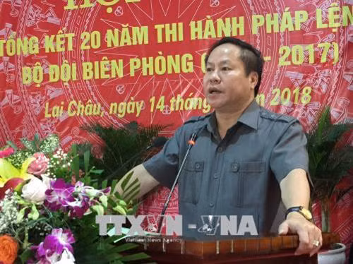 Phó Chủ tịch Thường trực UBND tỉnh Lai Châu Tống Thanh Hải phát biểu khai mạc Hội nghị. Ảnh: Công Tuyên-TTXVN