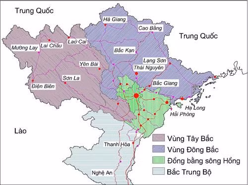 Các tiểu vùng địa lý tự nhiên của miền Bắc Việt Nam