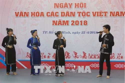 Các tiết mục văn hóa nghệ thuật tại ngày hội. Ảnh: Thanh Vũ-TTXVN