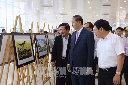 Chủ tịch nước Trần Đại Quang dự Chương trình Tổng duyệt các hoạt động của Tuần lễ Cấp cao APEC 2017. Ảnh: TTXVN