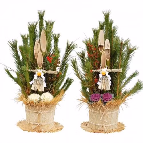 Kadomatsu đặt ở cạnh cửa