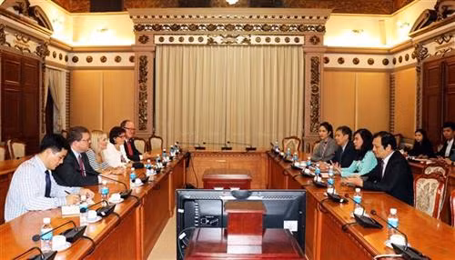 Quang cảnh buổi tiếp. Ảnh: Xuân Khu-TTXVN