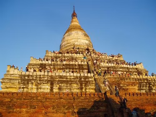 "Ngôi đền mặt trời lặn” ở cố đô Myanmar (Ảnh: TL)