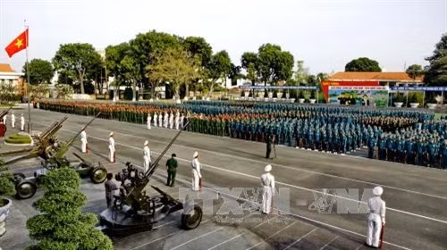 Quang cảnh lễ ra quân huấn luyện năm 2017. Ảnh : Thế Anh-TTXVN