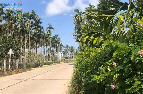 Giao thông ở các vùng nông thôn huyện Nghĩa Hành. Ảnh: baoquangngai.vn
