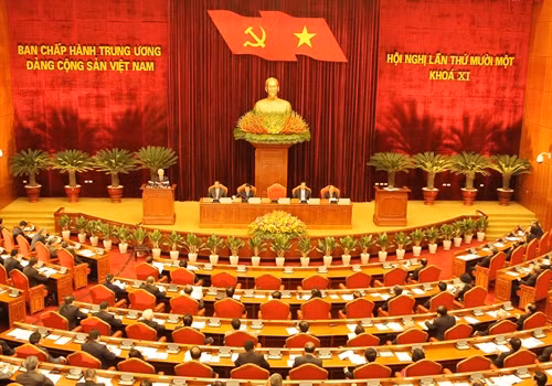 Toàn cảnh khai mạc Hội nghị lần thứ mười một Ban Chấp hành Trung ương Đảng Cộng sản Việt Nam khóa XI. Ảnh: Trí Dũng –TTXVN