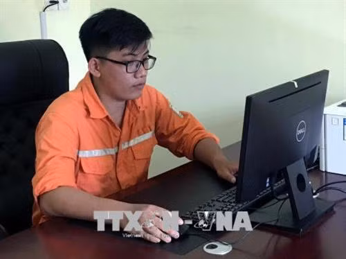 Anh Nguyễn Hoàng Trung. Ảnh: Diệp Anh – TTXVN