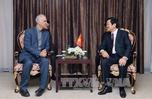 Chủ tịch nước Trương Tấn Sang tiếp ông Kamal Sajjadi, Chủ tịch Hội hữu nghị Iran - Việt Nam. Ảnh: Nguyễn Khang - TTXVN
