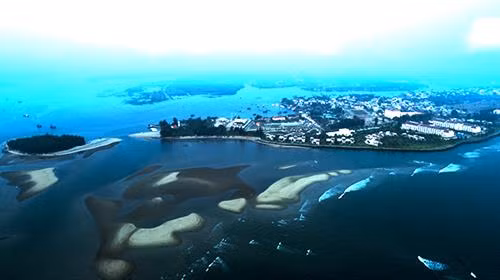 Những đụn cát dần hình thành. Ảnh: Minh Hải