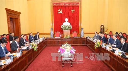 Quang cảnh hội đàm giưa hai Bộ. Ảnh: Doãn Tấn- TTXVN