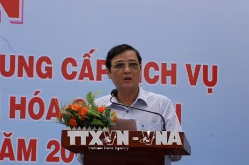 Phó Giám đốc Sở Y tế Thành phố Hồ Chí Minh Nguyễn Hữu Hưng phát động Chiến dịch năm 2018. Ảnh: Tiến Lực – TTXVN