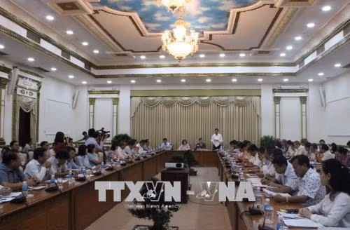 Quang cảnh buổi làm việc. Ảnh: Xuân Dự - TTXVN