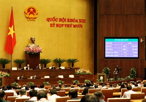 Kỳ họp thứ 10, Quốc hội khóa XIII. Ảnh: TTXVN