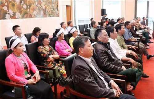 Các đại biểu tại buổi tiếp. Ảnh: Văn Điệp – TTXVN