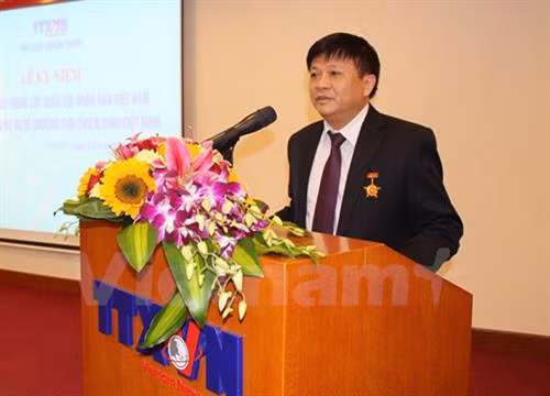 Phó Tổng Giám đốc Thông tấn xã Việt Nam Đinh Đăng Quang. Ảnh Vietnam+