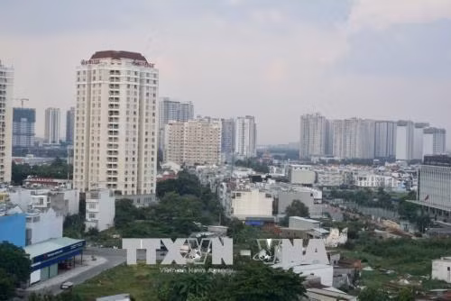 Các dự án, nhà ở chung cư tại Thành phố Hồ Chí Minh. Ảnh: Anh Tuấn - TTXVN