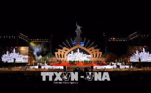 Chương trình nghệ thuật tại buổi lễ. Ảnh: Thống Nhất - TTXVN