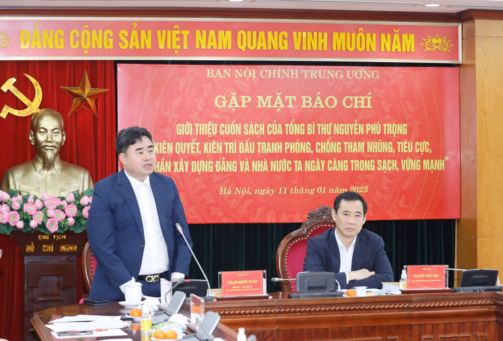 Họp báo giới thiệu cuốn sách của Tổng Bí thư Nguyễn Phú Trọng về phòng, chống tham nhũng, tiêu cực ảnh 3