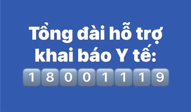Đường dây nóng miễn phí 18001119 hỗ trợ khai báo y tế ảnh 1