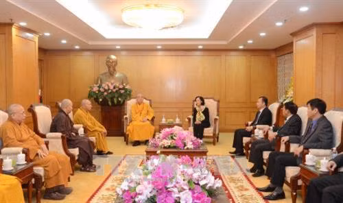 Quang cảnh buổi tiếp. Ảnh: Phương Hoa - TTXVN