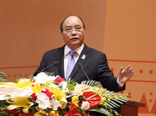 Thủ tướng Nguyễn Xuân Phúc phát biểu tại lễ bế mạc. Ảnh: TTXVN