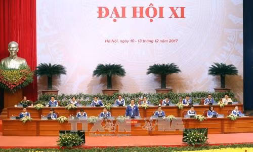 Đoàn Chủ tịch điều hành Đại hội. Ảnh: TTXVN