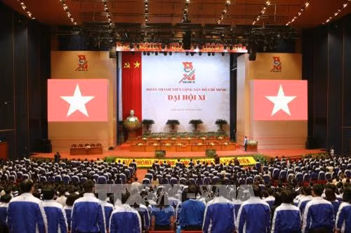 Toàn cảnh Phiên thứ nhất Đại hội Đại biểu toàn quốc Đoàn Thanh niên Cộng sản Hồ Chí Minh lần thứ XI, nhiệm kỳ 2017 - 2022. Ảnh: TTXVN