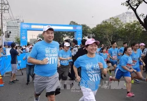 Các vận động viên tham gia giải. Ảnh: TTXVN phát