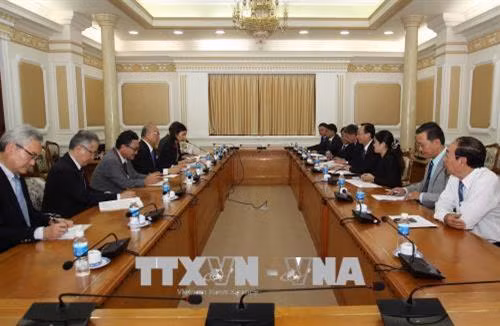 Quang cảnh buổi làm việc. Ảnh: Thanh Vũ – TTXVN