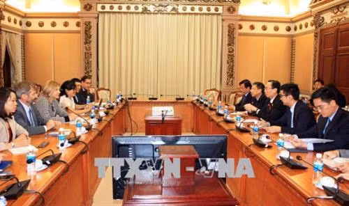 Quang cảnh buổi tiếp. Ảnh: Xuân Khu-TTXVN
