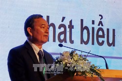 Ông Ngô Vi Đồng, Phó Chủ tịch VNISA, Chủ tịch Chi hội VNISA chi nhánh phía Nam, phát biểu tại sự kiện. Ảnh: Thế Anh-TTXVN