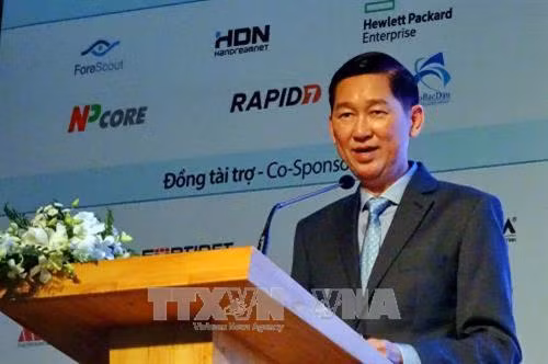 Ông Trần Vĩnh Tuyến, Phó Chủ tịch UBND Thành phố Hồ Chí Minh phát biểu tại sự kiện. Ảnh: Thế Anh-TTXVN