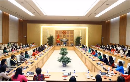 Quang cảnh buổi gặp mặt. Ảnh: Thống Nhất - TTXVN