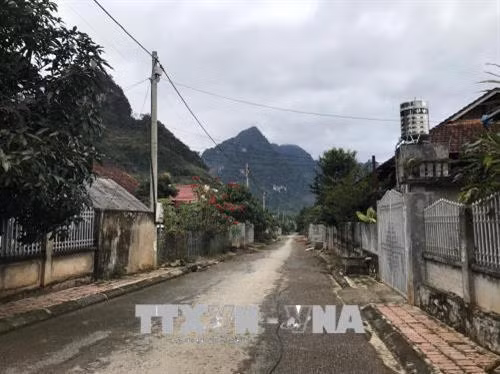 Điểm tái định cư Phiêng Nèn 3, xã Mường Giàng, huyện Quỳnh Nhai. Ảnh: Hữu Quyết – TTXVN