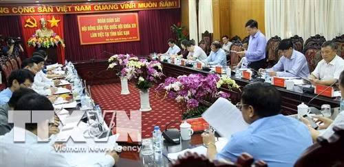 Quang cảnh buổi làm việc. Ảnh: Bùi Đức Hiếu - TTXVN